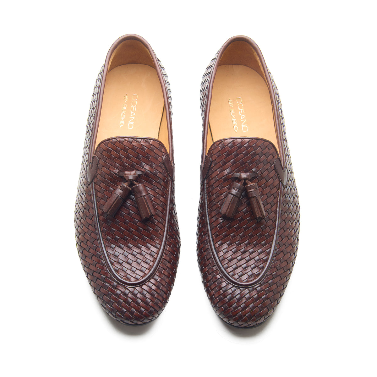 Florence, Tassel Loafers - Brown Woven