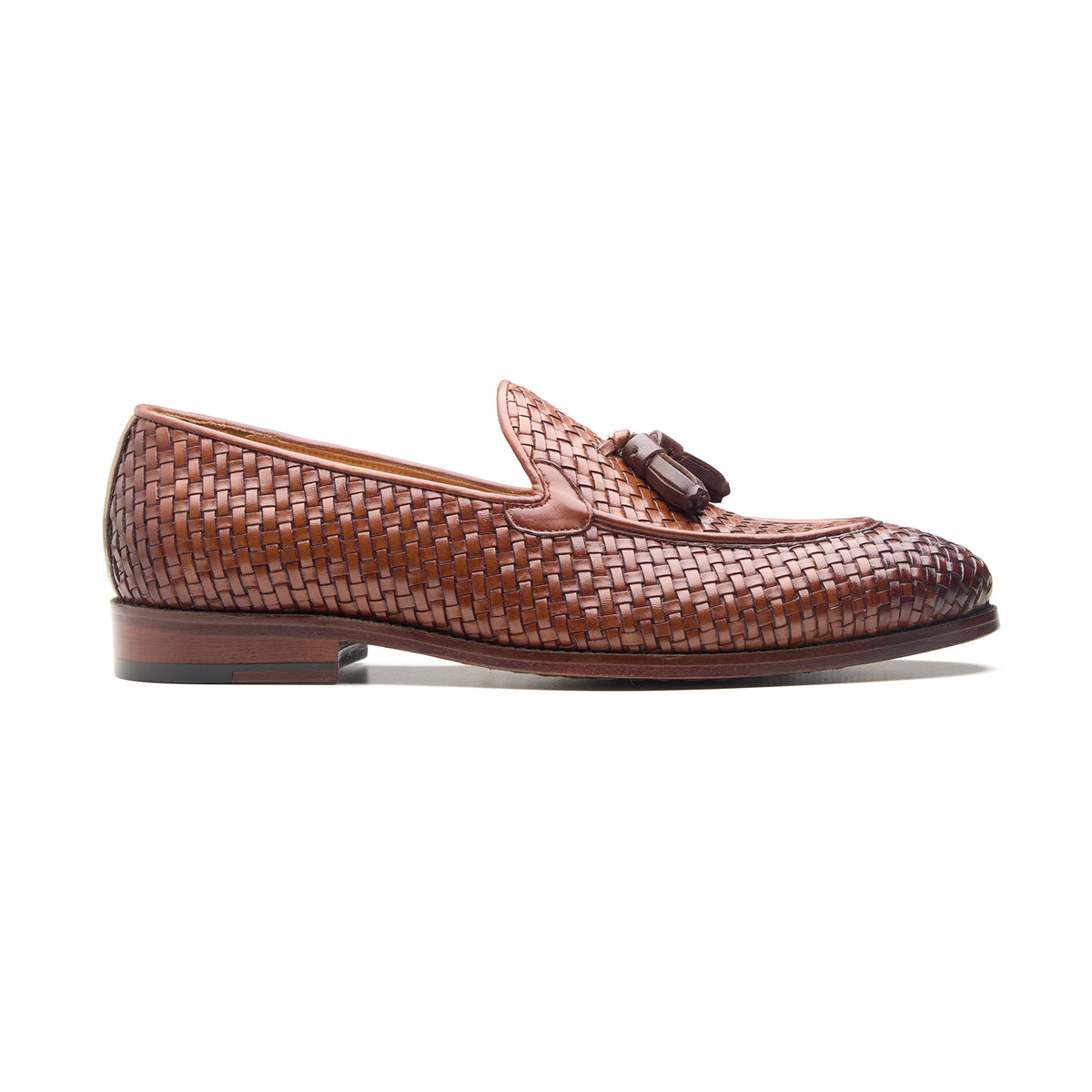 Florence, Tassel Loafers - Tan Woven