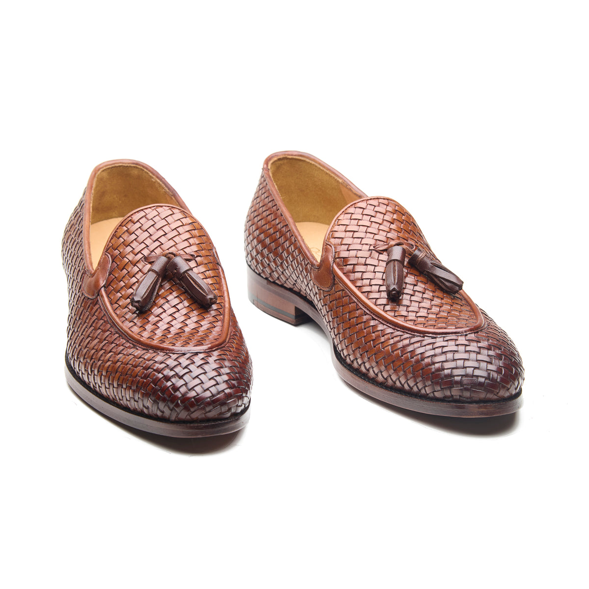 Florence, Tassel Loafers - Tan Woven