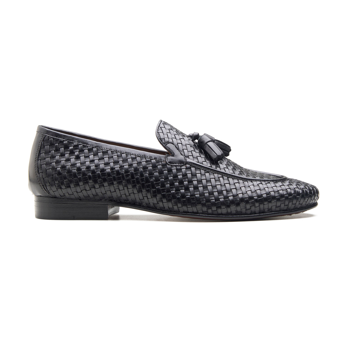 Florence, Tassel Loafers - Black Woven