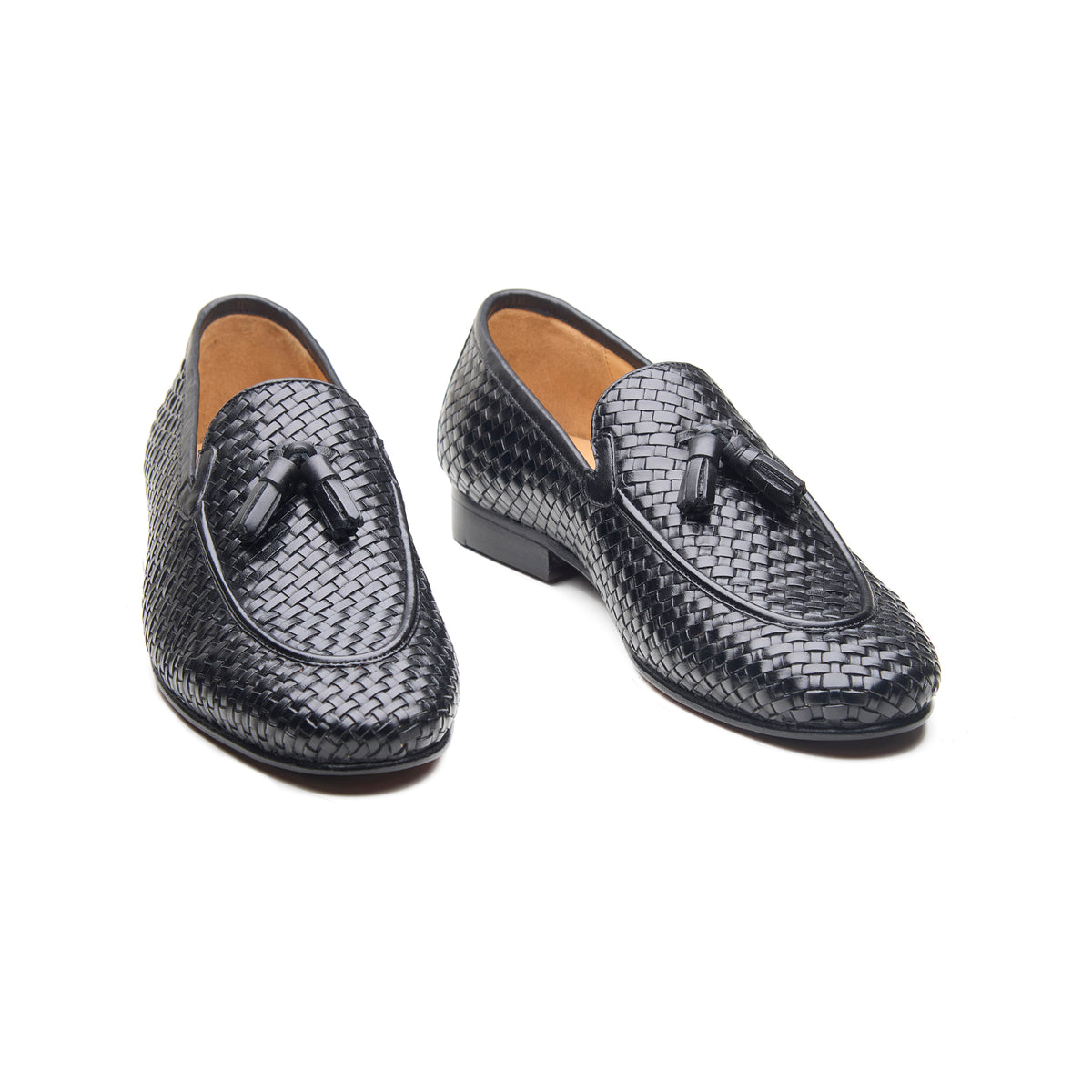 Florence, Tassel Loafers - Black Woven