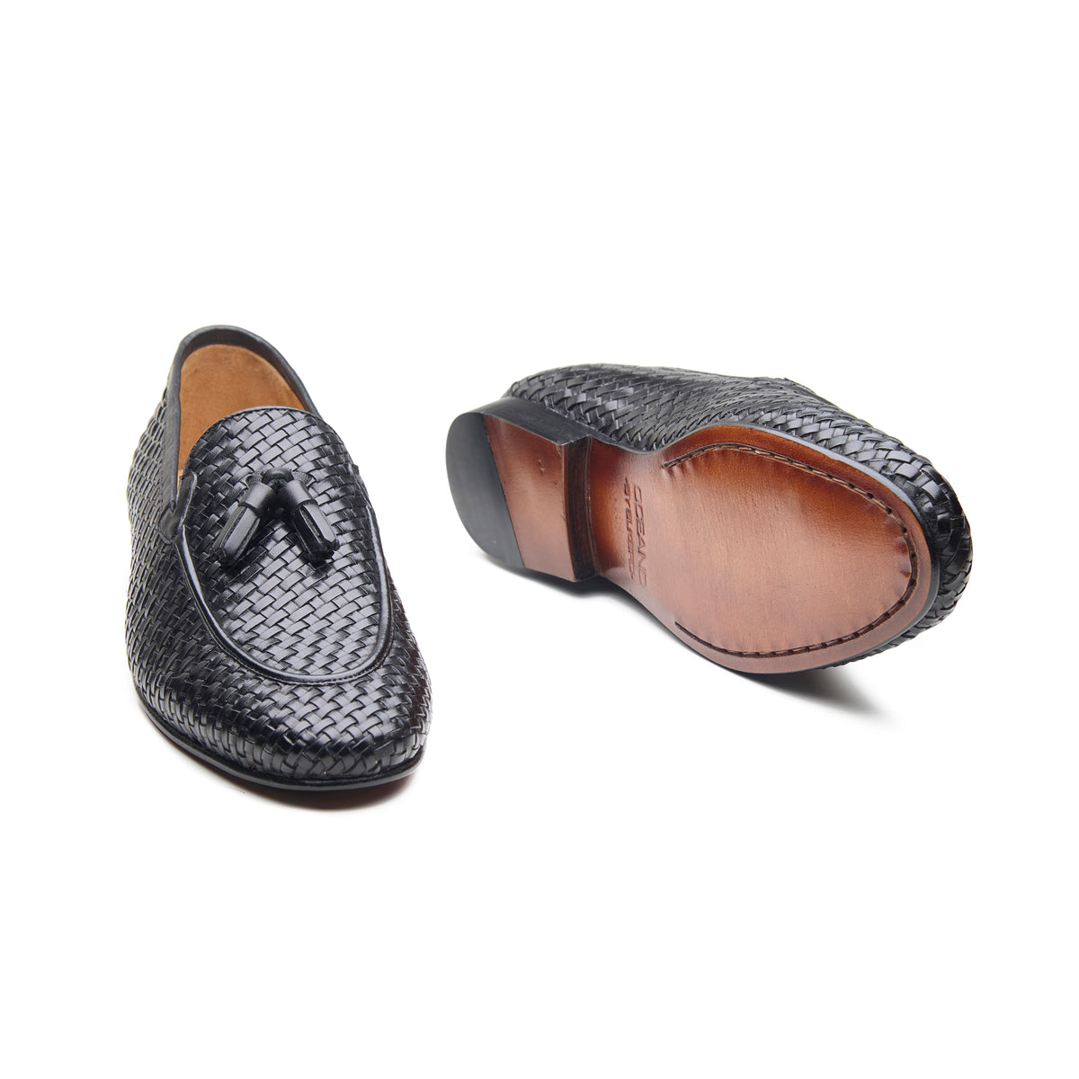 Florence, Tassel Loafers - Black Woven