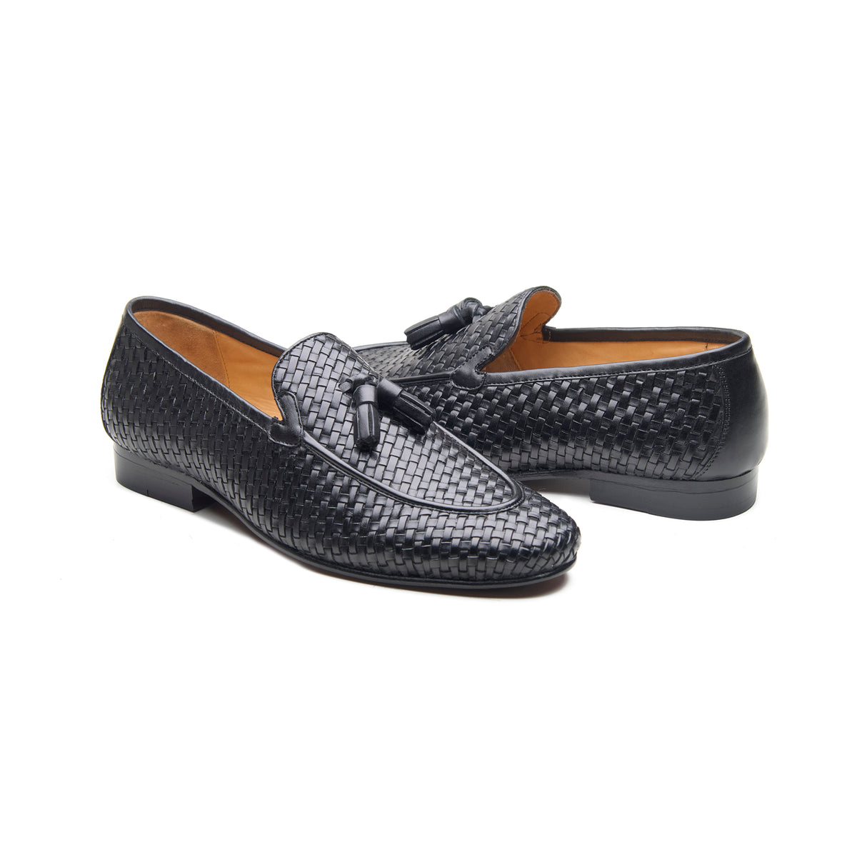 Florence, Tassel Loafers - Black Woven