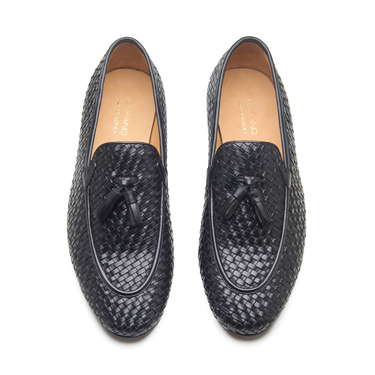 Florence, Tassel Loafers - Black Woven