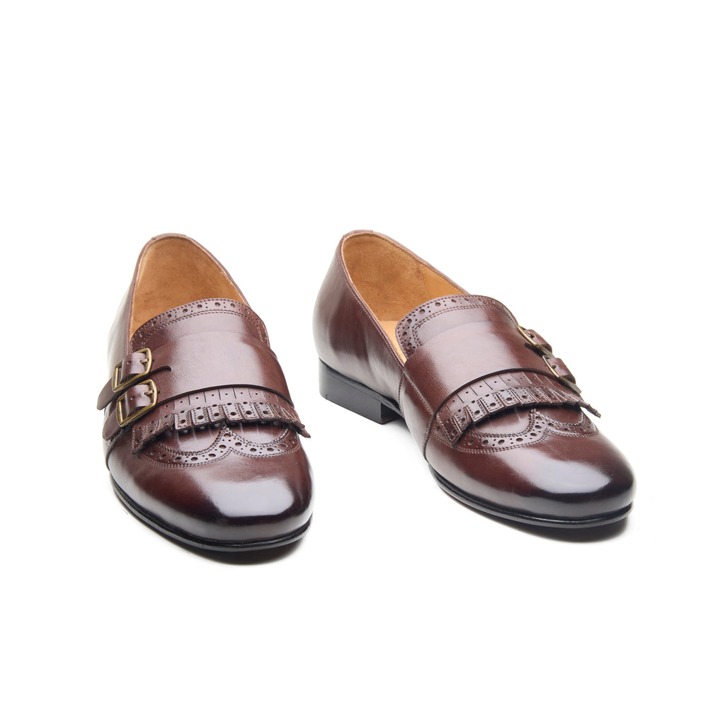 Firenze, Fringe Loafer - Brown