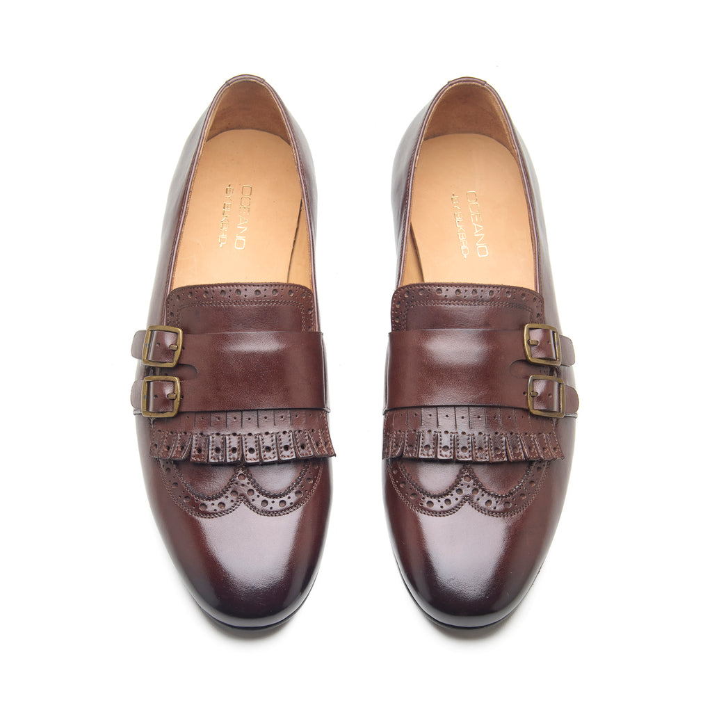 Firenze, Fringe Loafer - Brown