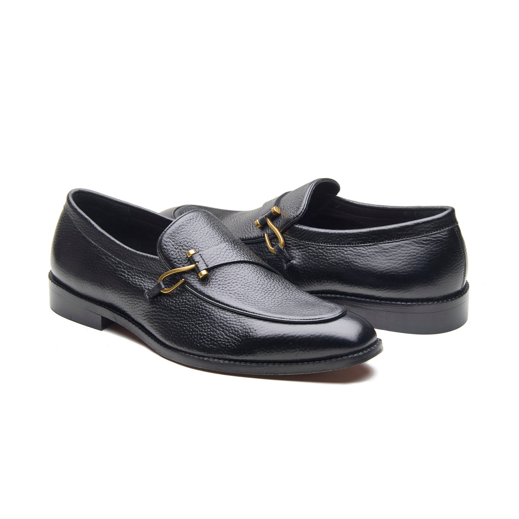 Gatsby, Hook Loafer - Black Milled Grain