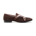 Andreya, Monk Loafers - Brown Suede + Smooth Grain