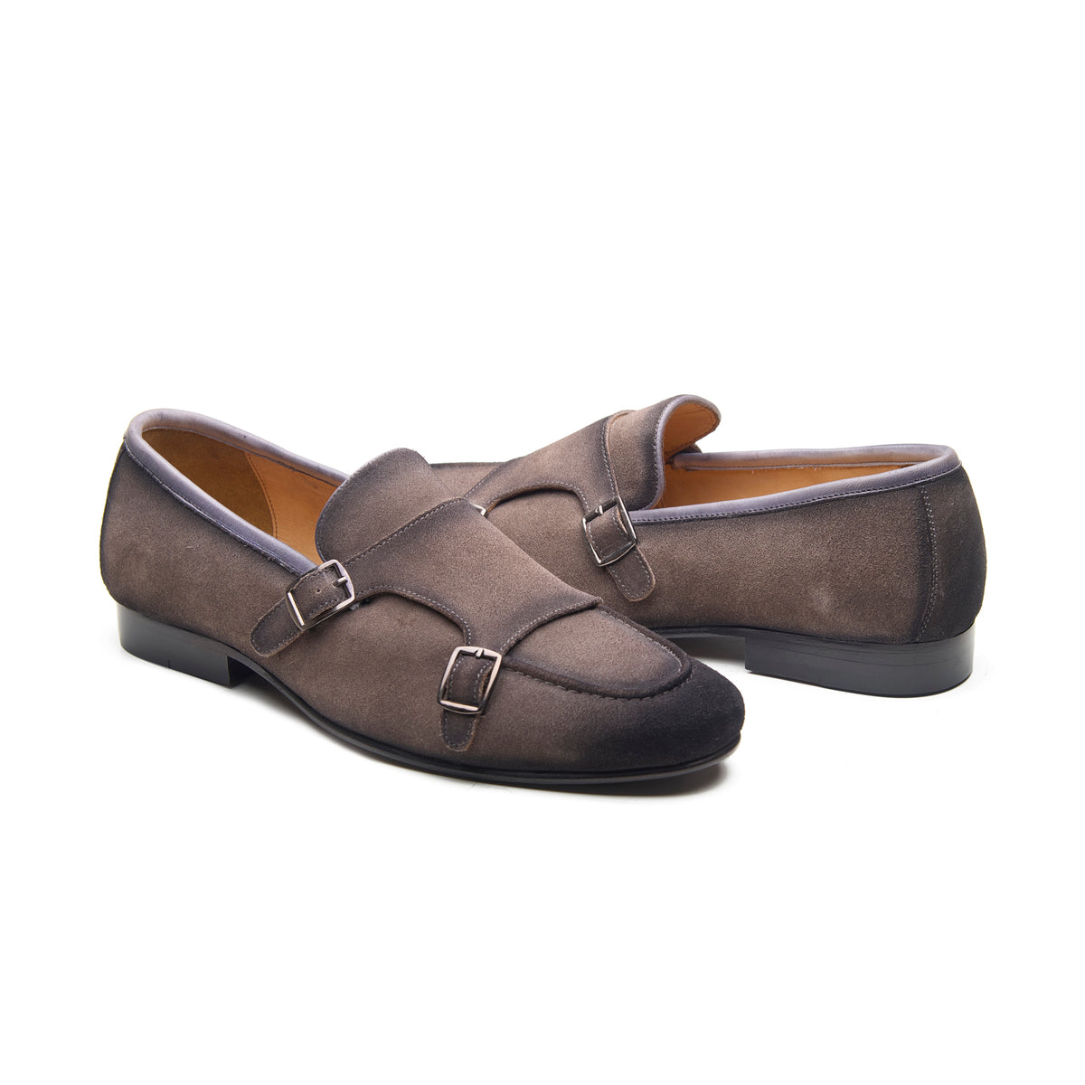 Andreya, Monk Loafers -  Grey Suede
