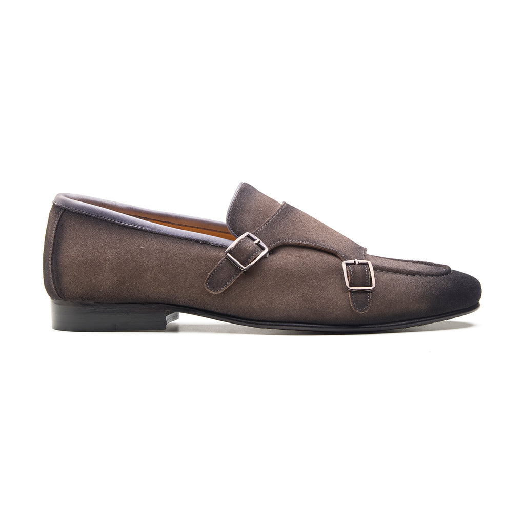 Andreya, Monk Loafers -  Grey Suede