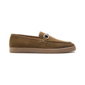 Ace, Horsebit Sneaker - Olive Suede