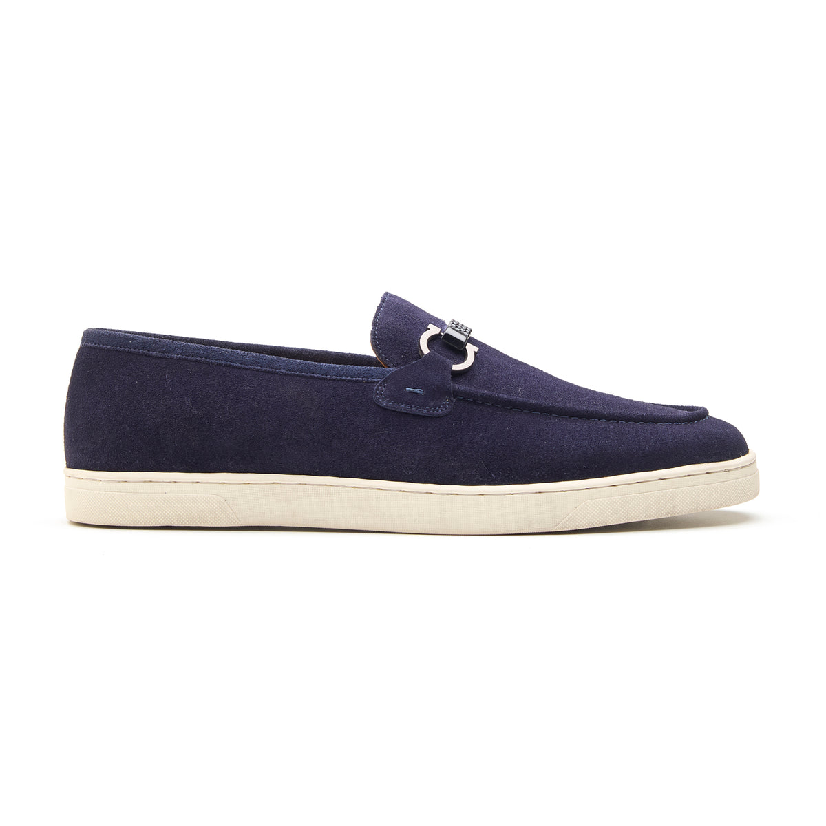 Ace, Horsebit Sneaker - Navy Suede