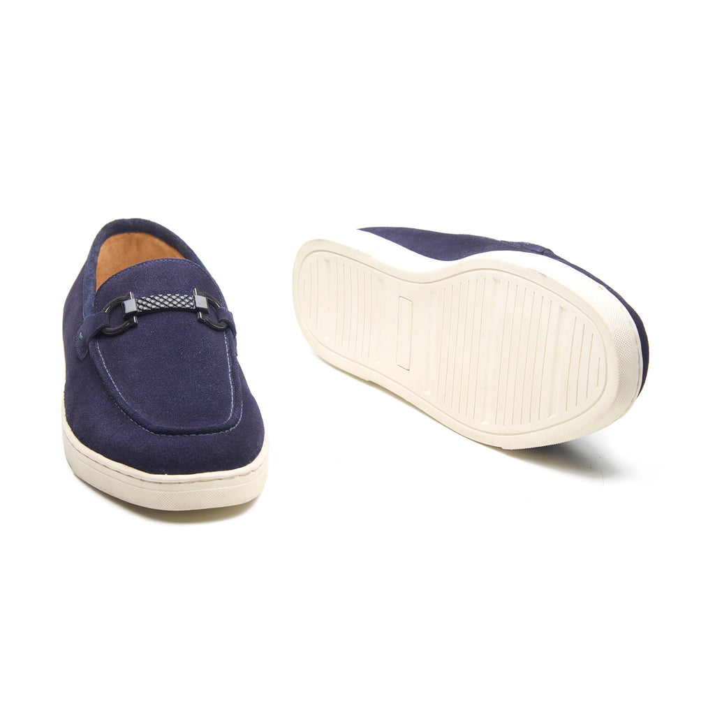 Ace, Horsebit Sneaker - Navy Suede