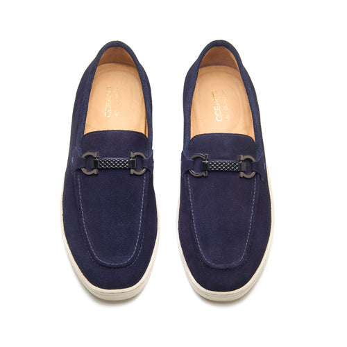 Ace, Horsebit Sneaker - Navy Suede