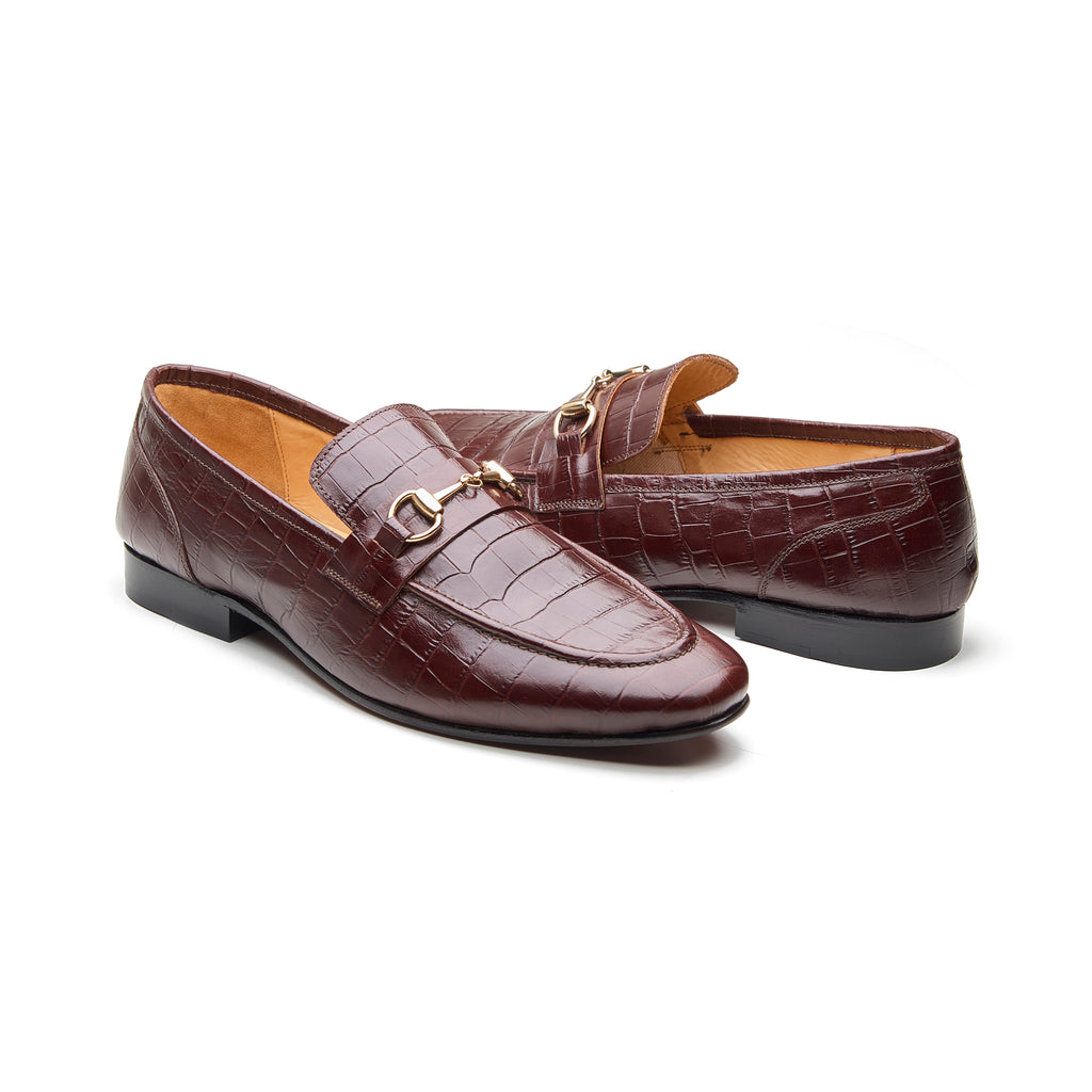 Marston, Horsebit Loafer - Brown Croco