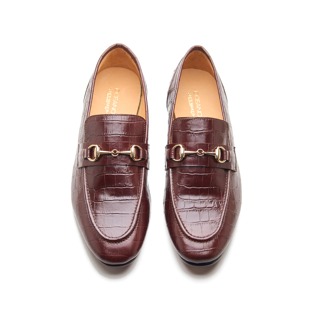 Marston, Horsebit Loafer - Brown Croco