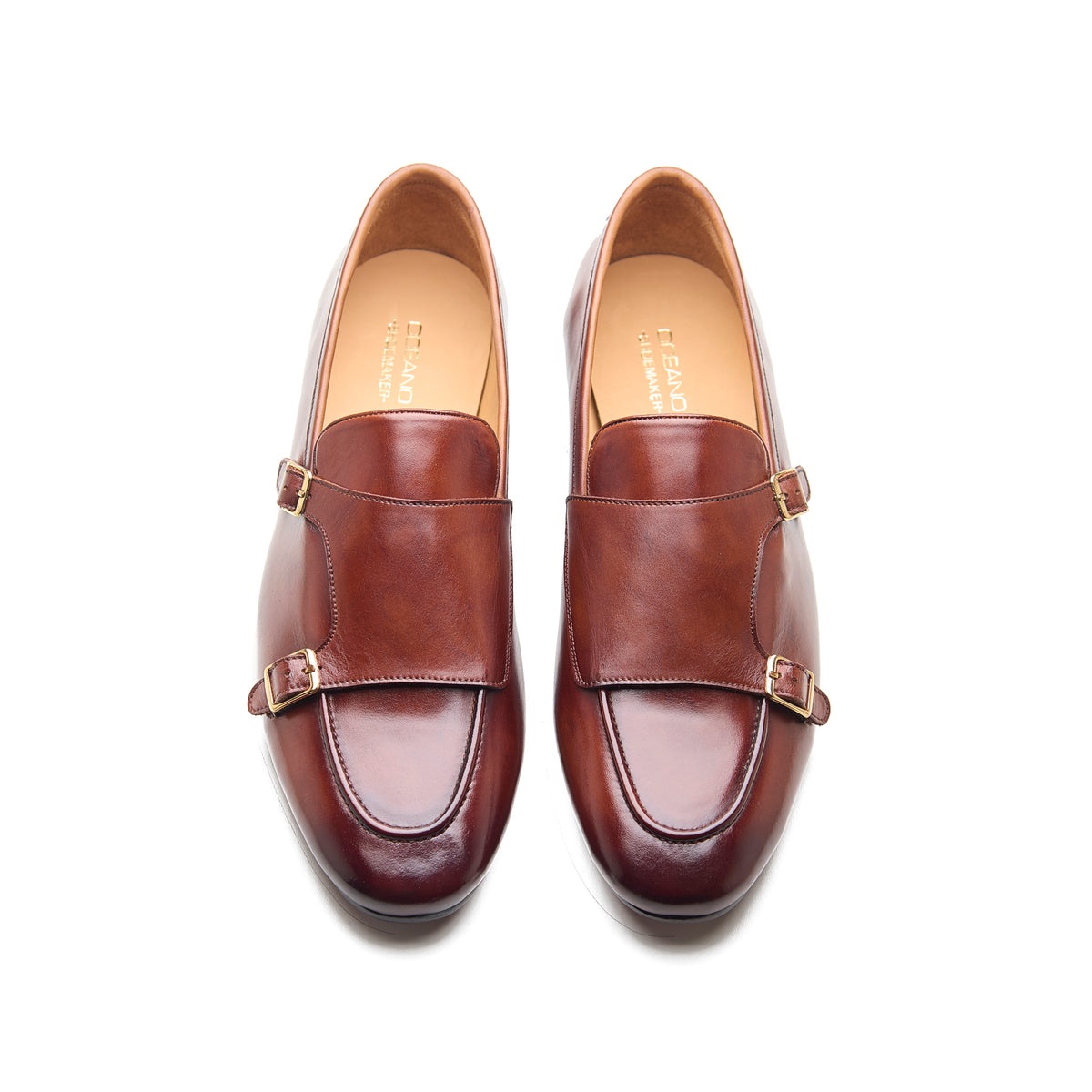 Andreya, Monk Loafers   -   Dark Tan Crust