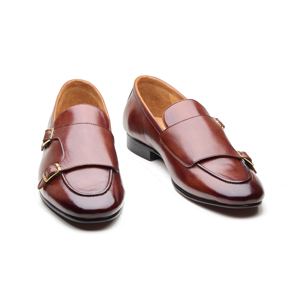 Andreya, Monk Loafers   -   Dark Tan Crust