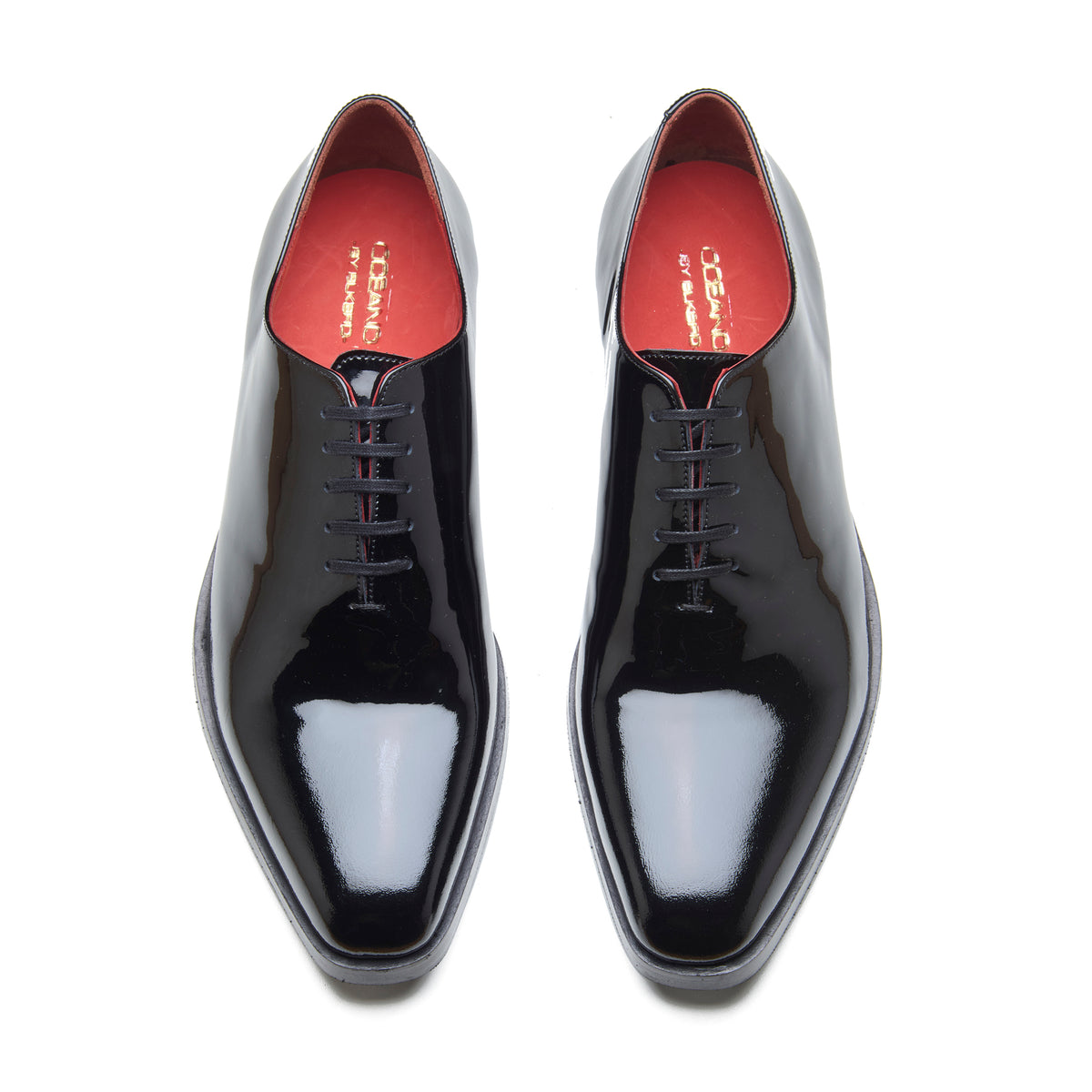 Roman, Whole Cut - Black Patent | Black Tie Collection
