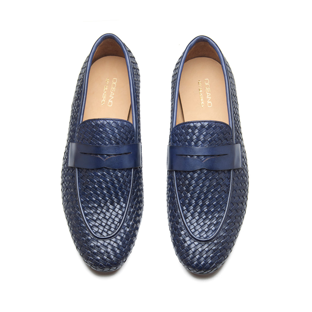 Alesso, Woven Slipon Loafer - Navy Woven
