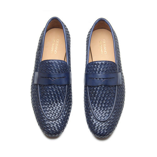 Alesso, Woven Slipon Loafer - Navy Woven