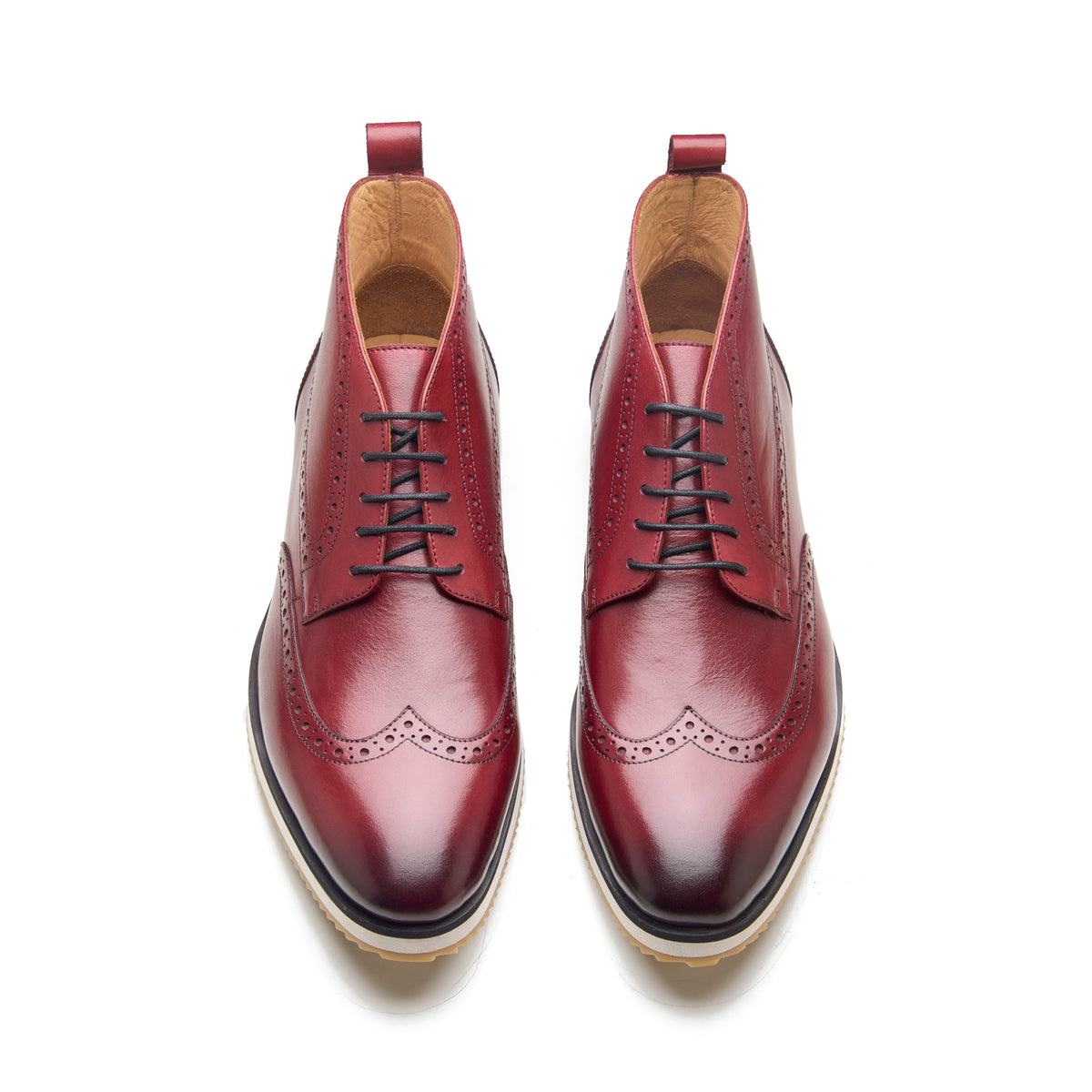 Bruno, Wingtip Sneaker Boot - Burgundy