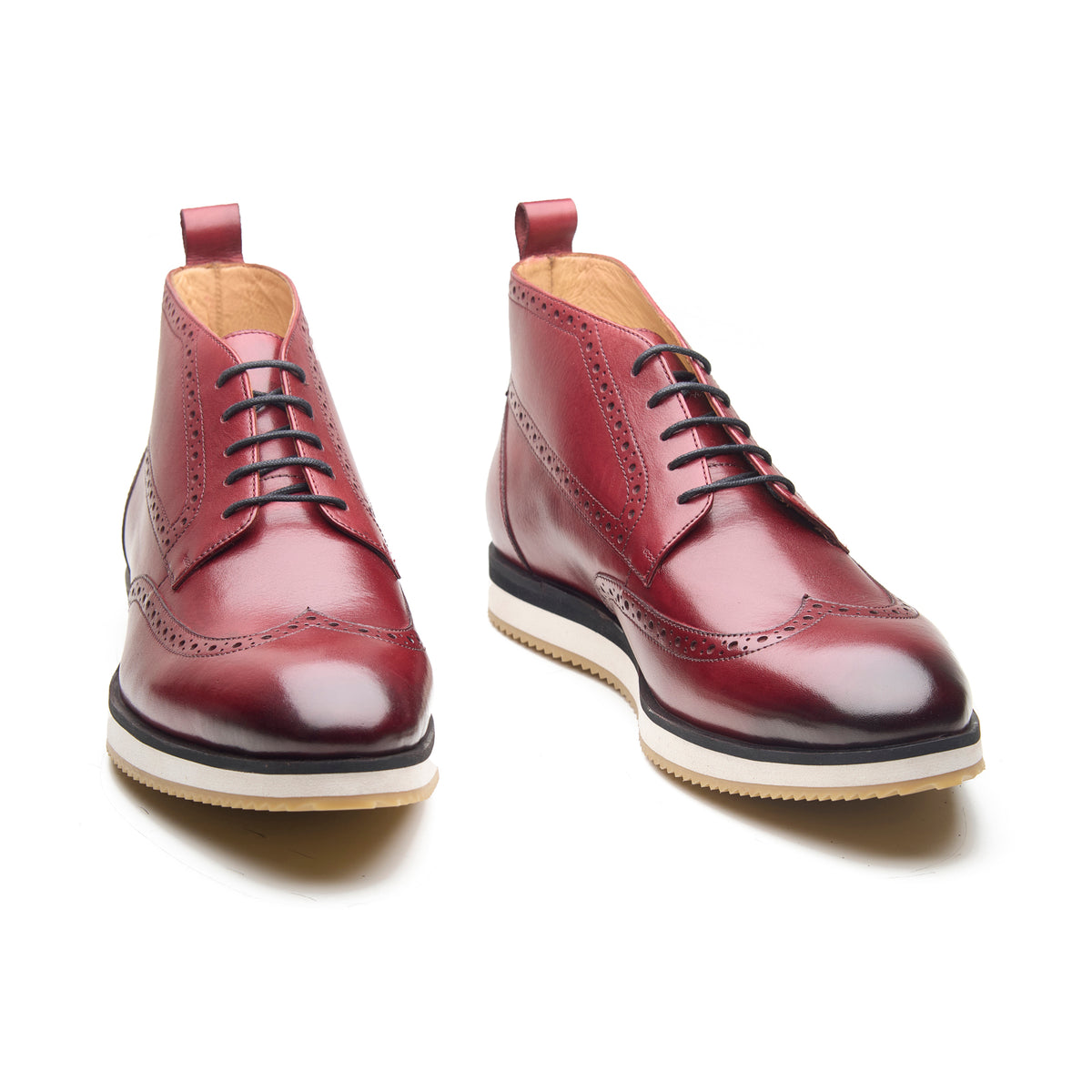 Bruno, Wingtip Sneaker Boot - Burgundy