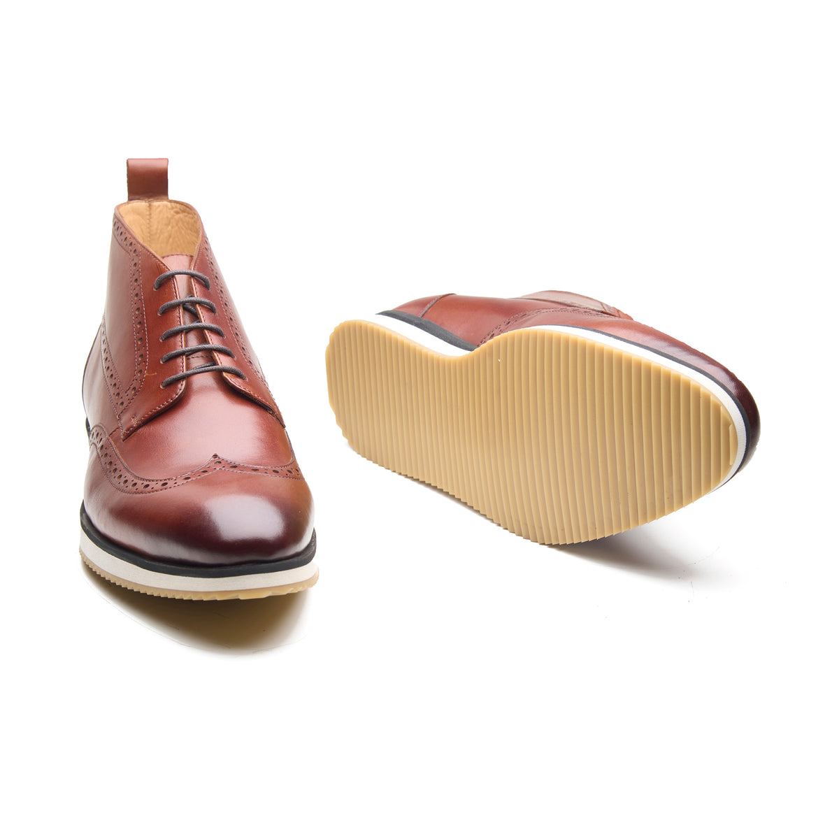 Bruno, Wingtip Sneaker Boot - Cognac